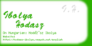 ibolya hodasz business card